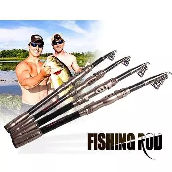 Sougayilang Спиннинговая удочка Углеродная телескопическая удочка для нескольких сцен рыбалки 1.8m