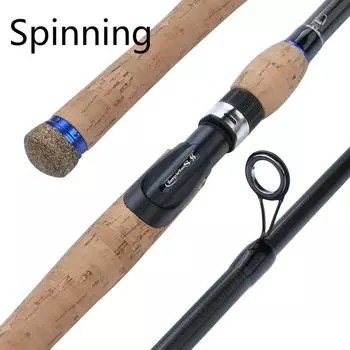 Sougayilang Телескопическая переносная спиннинговая удочка 1.8-2.7 м. с пробковой ручкой Spinning 1.8m