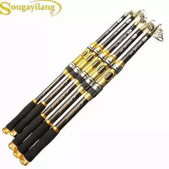 SOUGAYILANG телескопическая удочка карбоновая морская удочка 2,1 м портативный спиннинг ручной рыболовные снасти аксессуар