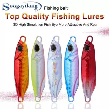 Sougayilang Тонущие приманки 10 г Жесткая наживка для медленного джиггинга без крючков 10g зелёный