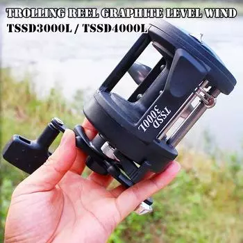 Sougayilang Троллинговая рыболовная катушка с графитовым уровнем, ветровая катушка для морской рыбалки на лодке для морской рыбалки TSSD4000