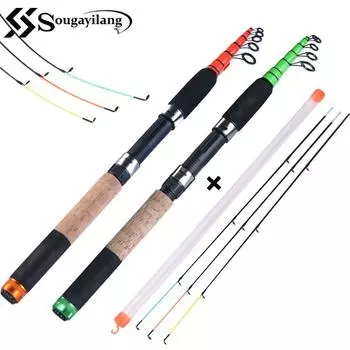 Sougayilang удочка 3 м телескопическая углеродное волокно мини-спиннинговая удочка фидер удочка инструмент 3m Rod зелёный