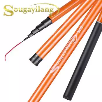 SOUGAYILANG Удочки 2,7-5,4 м из углеродного волокна, портативная ручная удочка, телескопическая удочка для удочки для рыбалки 2.7M