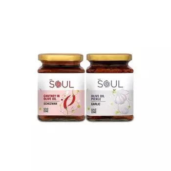 Soul Chutney Combo Упаковка из 2 шт. (Щезван Чатни 325 ГМ+ Чесночный Чатни 275 ГМ)
