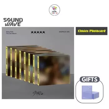 SOUNDWAVE Выбираемая выгода ФОТОКАРТА Stray Kids 5-STAR DIGIPACK VER RANDOM SOUND BANGCHAN PHOTOCARD