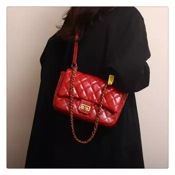 Источник Фабрика Внешняя торговля Модная одноплечевая женская сумка через плечо Корейский выпуск Fang Fatty Xiao Xiang Feng Ling Ge Xiao Jin Ball Chain
