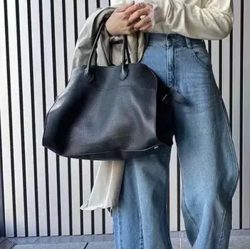 Source Togo Большая сумка-тоут из воловьей кожи с верхним слоем, нишевая высококачественная легкая роскошная сумка, универсальная женская сумка