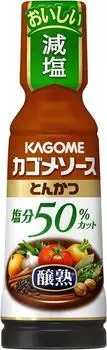 Соус Kagome Jojuku с пониженным содержанием соли Tonkatsu 180 мл x 5 бутылок 50%