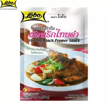 Соус Лобо для жарки с черным перцем, без добавления консервантов / Дополнительные приправы не нужны / На 2-3 порции, Thai Food, 50 г 50 g