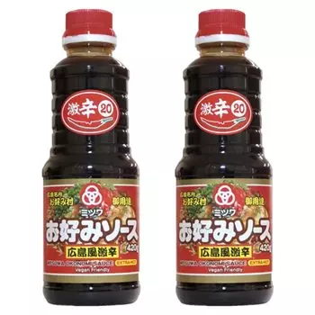 Соус Mitsuwa Super Spicy Okonomi 420 г, 2 бутылки. Поставщик суперострого соуса Окономияки во все магазины Hiroshima Famous Okonomi Village, Sun Foods Sauce, Co.,