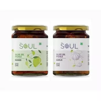 Соус соленья в оливковом масле, упаковка из 2 шт. (Манговый маринад 265 ГМ + Чесночный маринад 275 ГМ)