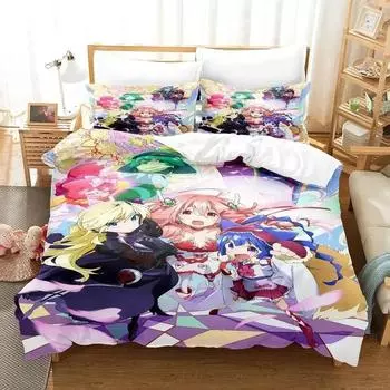 Soushin Shoujo Matoi Bedding Set Single Twin Full Queen King Size Bed Set Adult Kid Bedroom Duvet cover Sets Anime Bed Sheet Set 70x133cm 2pcs