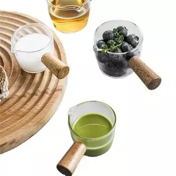 Соусница Прозрачная Изысканная Мини Полезная Мини Кофе Молоко Сливочник Кувшин для Кухни 100ml