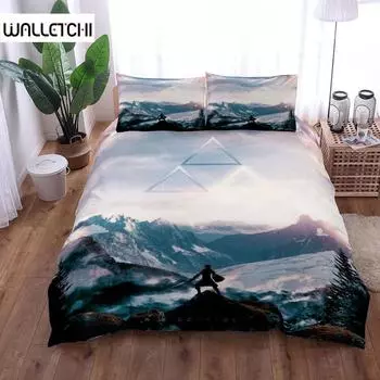 Sousou No Frieren Anime Duvet Cover Set UK Single Double King US Twin Full Queen Size Anime Bed Linen Set EU single(135x200cm)