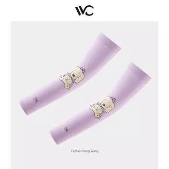 South Korea VVC Kids Sun Protection Ice Silk Sleeves Summer UV Protection Breathable Cute Cartoon Sun Protection Oversleeve New New Arrival Captain Wang Wang One size