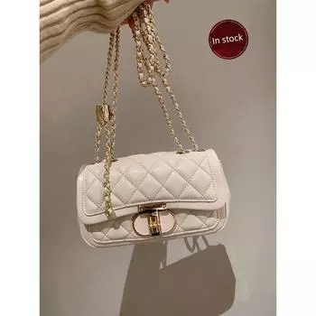 South Style Chio2nd Curcuma Aromatica Coast Square Pouch Women s 2024 New Arrival Chain Shoulder Messenger Bag Commute Pouch Milkshake White