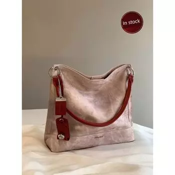 South Style Chio2nd Dry Rose Tote Bag Women s 2025 New Arrival Large Capacity Blooming Pink Shoulder Messenger Bag