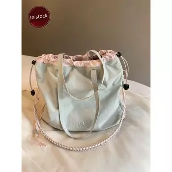 South Style Chio2nd Ice Cream Tote Bag Women s Niche Style Contrast Color Large Capacity Casual and Lightweight Shoulder Messenger Bag Green