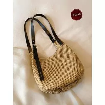 South Style Chio2nd Pineapple Holiday Bucket Bags Women s Shoulder Bag Summer Lazy Relaxed Feeling Woven Tote