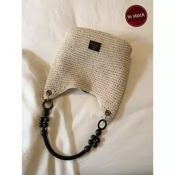 South Style Chio2nd Tote Bag Amber Rope Classy Hand-Woven Bag Women s Summer Straw Bag Shoulder Messenger Bag