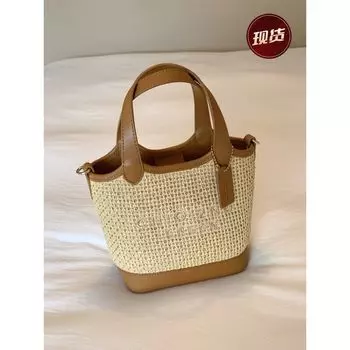 South Style Chio2nd Tulle Shimmer Tote Bag Women s Summer Satchel Commuter s All-Matching Woven Bag Shoulder Messenger Bag Image color