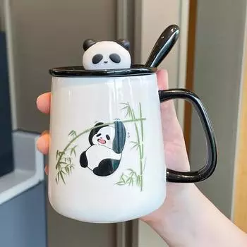 Souvenir Gift Gift Box Creative Practical Cup New Cute Panda Ceramic Mug Couple Water Cup Home 301-400ml
