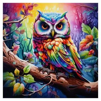 Сова Алмазная Картина Одуванчик Полная Квадратная Алмазная Вышивка Распродажа Картины Стразы Мозаика Животное Full Round 20x20CM
