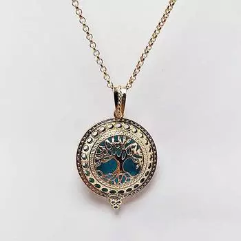 Сова Масло Диффузия Выдалбливают Пару Жизни Дерева Магнит Духи Коробка Подвеска Бусина Цепочка One Size