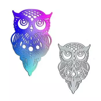 Сова Скрапбукинг Металлические штампы Трафареты для DIY Альбом Декор бумажной карты серебряный