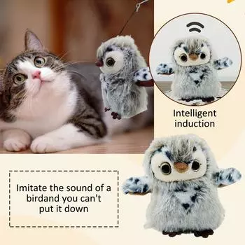 Сова трясет птицу электрическая интеллектуальная имитация кошки для скуки и развлечения кошек One Size