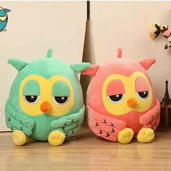Сова Украшение для дивана Украшение для дома Мягкие игрушки Плюшевая игрушка-животное Сова Плюшевая кукла Сова Плюшевая игрушка розовый