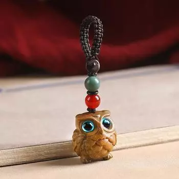 Сова Украшения Мини Деревянная Резьба Несколько Стилей Подвеска Сделай Сам Украшение для Телефона/Брелка Подарок для Друга Сувениры для Мероприятия