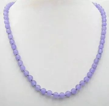 Совершенно новое ожерелье из бисера с лавандовым изумрудом и круглым камнем диаметром 6 мм 18