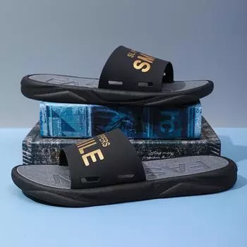 Совершенно новые мужские повседневные тапочки, домашние сандалии, уличная пляжная обувь, сабо, дизайнерские летние мужские домашние тапочки с мягкой подошвой из ЭВА 42