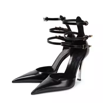 Совершенно новые сандалии для женщин, летние модные пикантные туфли с острым носком на высоком металлическом каблуке-шпильке, вечерние свадебные туфли, размер 41