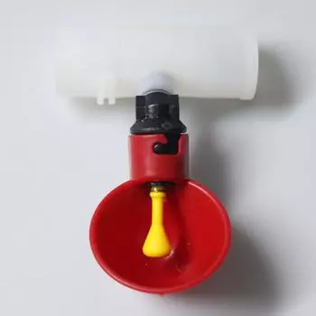 Совершенно новые соединители для поилок для птицы 6 автоматических удобных чашек для поилок для птицы с 1/2-дюймовыми ПВХ-соединителями T