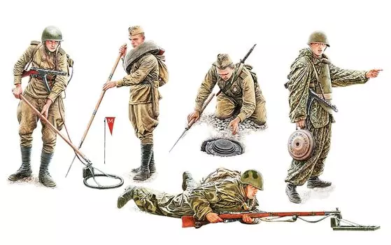 Советский солдат-сапер Miniart, 5 деталей, пластиковая модель MA35091 1/35