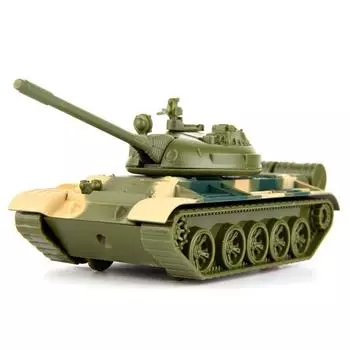 Советский средний танк Т-55 в масштабе 1:72, советский средний танк № 125, советская армия, зимние военные действия. 1/72-Size:16*6.3*4.7cm камуфляж зеленый