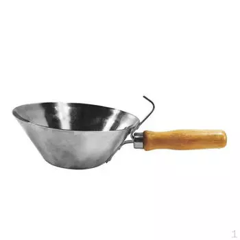 Совки из нержавеющей стали для плитки с деревянной ручкой для бетона для проектов «сделай сам»