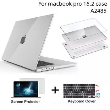Совместим с чехлом MacBook Pro 16 дюймов 2023, 2022, 2021, выпуск M2 A2485 A2780 M1 Pro M1 Max, чип, жесткие чехлы с крышкой клавиатуры, защитная пленка для экрана A2485/A2780 US