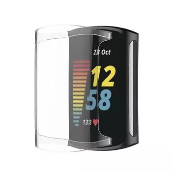 Совместим с Fitbit Charge 5 Смарт-браслет TPU Shell Frame Все включено Защитная крышка Анти-падение Протектор Экран прозрачный