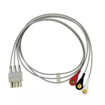 Совместим с кабелем NIHON KOHDEN, 3/5-канальным защелкой/зажимом, сменным переходником для проводов отведений ЭКГ, используется для сопутствующего магистрального кабеля ЭКГ 3 Snap-AHA