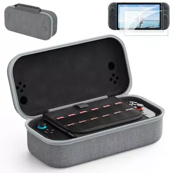 Совместим с Nintenndo Switch 2 чехол для переноски Switch 2, который может хранить основное устройство Switch 2 и аксессуары, компактный внутренний отсек для игровых карт