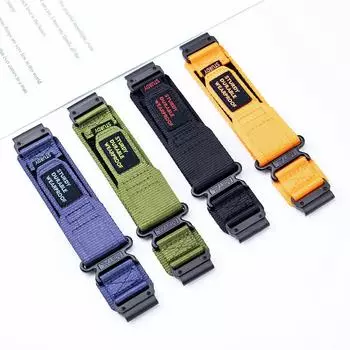 Совместим с Quickfit для часов, нейлоновый ремешок 22 мм 26 мм, спортивный ремешок на запястье для Fenix 6 7 5/Forerunner/EPIX/Instinct/Tactix For Garmin 22MM оранжевый