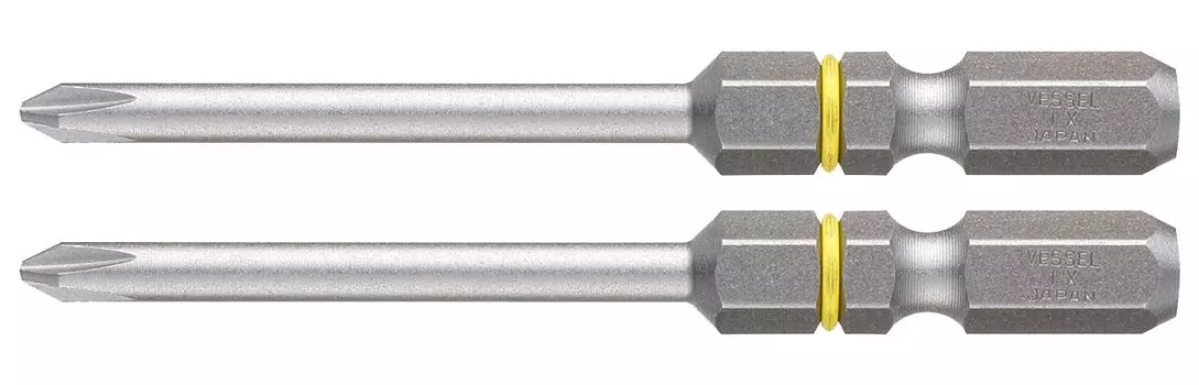 Совместимая бита для решения проблем VESSEL 40V No Shake Stepped Bit x 65, набор из 2 шт. DC161065 +1