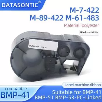 Совместимая лента для этикеток M-7-422 M-89-422 M-61-483 BMP-41 BMP-51 BMP-53-ПК-лента для принтера Полиэстеровая лента для этикеток 12,7 мм38.1 1pcs M-7-422