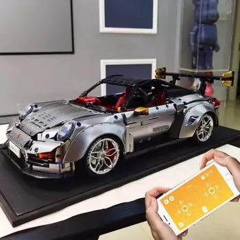 Совместимая модель MOC T5026, 3389 шт., высокотехнологичный спортивный супер гоночный автомобиль, игрушечный набор, строительный блок, кирпич для мальчиков, детский Рождественский подарок