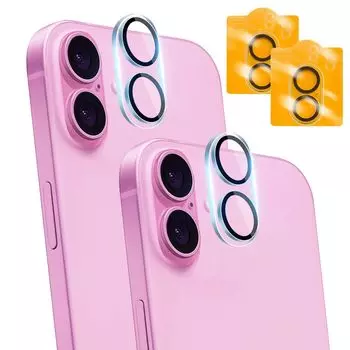 Совместимая пленка для камеры iPhone 16 Plus, набор из 2 штук, японский материал Asahi, совместимая пленка для объектива iPhone 16Plus, совместимая камера iPhone 16Plus