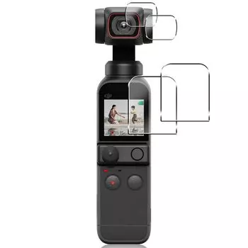 Совместимая пленка для стекла DJI POCKET 2 DJI OSMO POCKET Пленка для камеры Asahi Glass Hardness Совместимая пленка DJI POCKET2 Закаленное стекло Защитная пленка для ЖК-дисплея