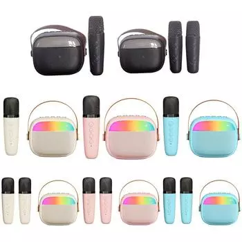 Совместимая с Bluetooth 5.3 детская караоке-машина с подсветкой RGB Подарки для детей и взрослых U 2-1